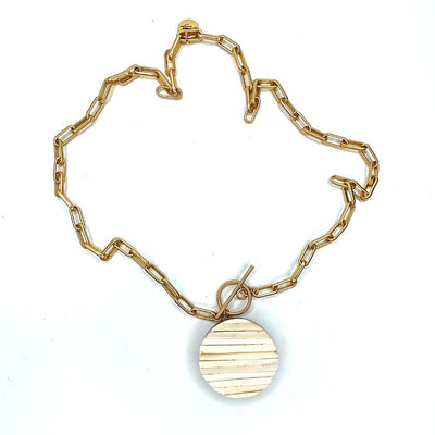 Bone Weave Circle Pendant Necklace, Beauty In Stone Jewelry at $89