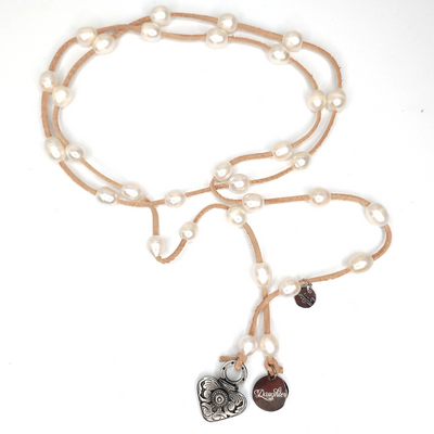 Valentine Pearl Lariat, Beauty In Stone Jewelry at $139
