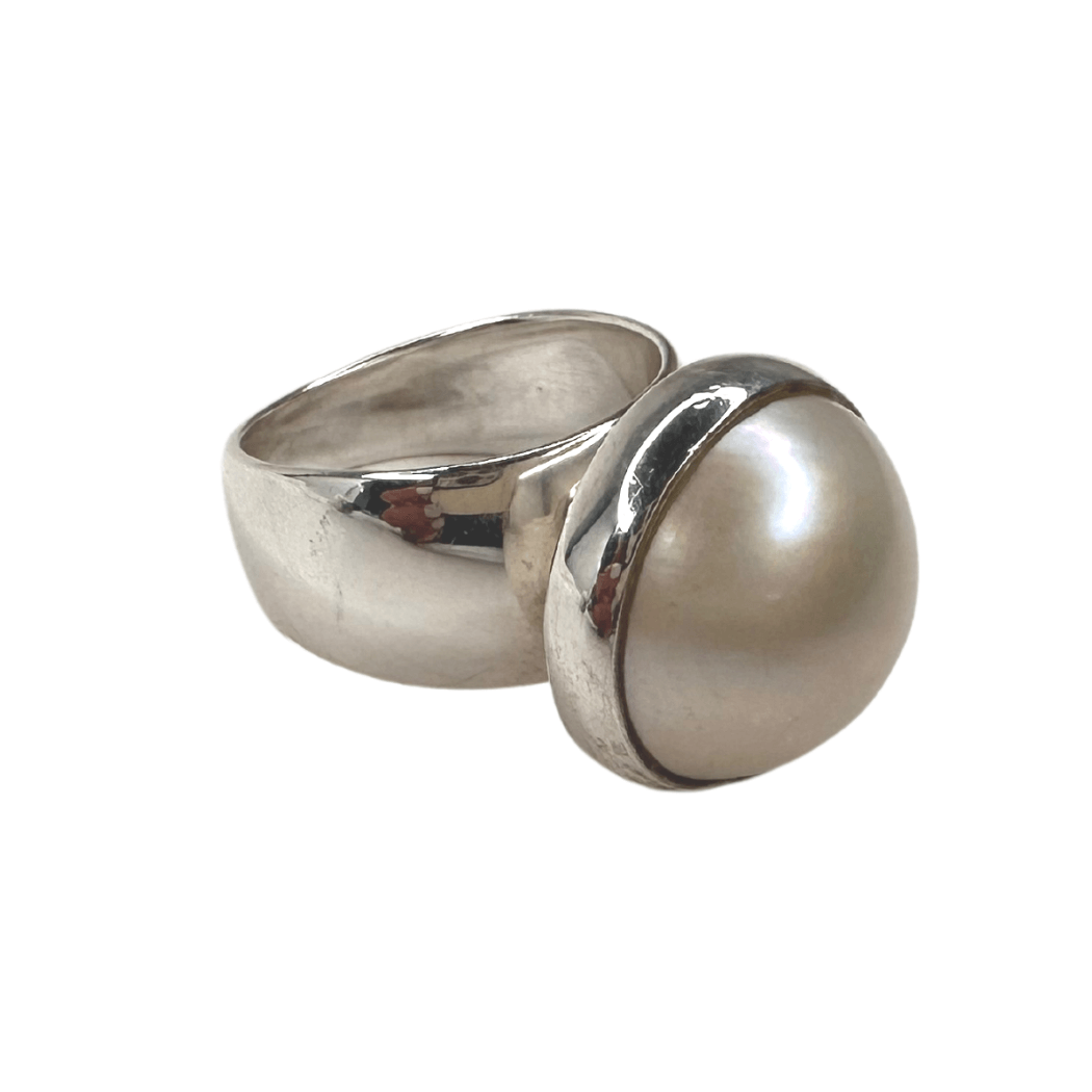 Mabe Pearl Cocktail Ring Sterling Silver