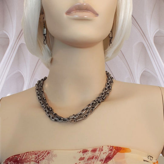 Triple Chain Necklace, Beauty In Stone Jewlery at $89