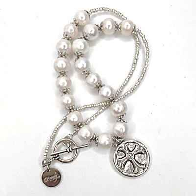 Freshwater Pearl & Cross Necklace, Beauty In Stone Jewelry at $149