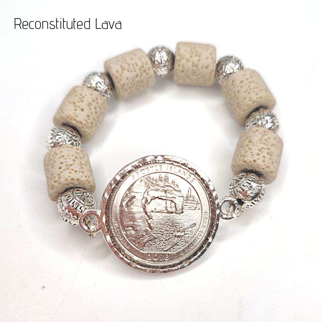 Beaded Coin Bracelet Choice, Beauty In Stone Jewelry at $40