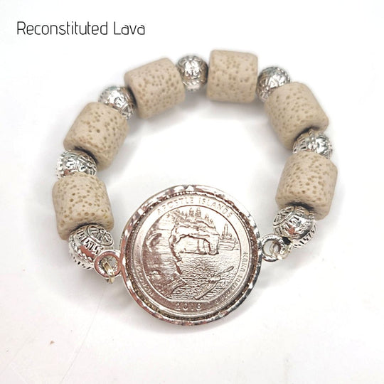 Beaded Coin Bracelet Choice, Beauty In Stone Jewelry at $40