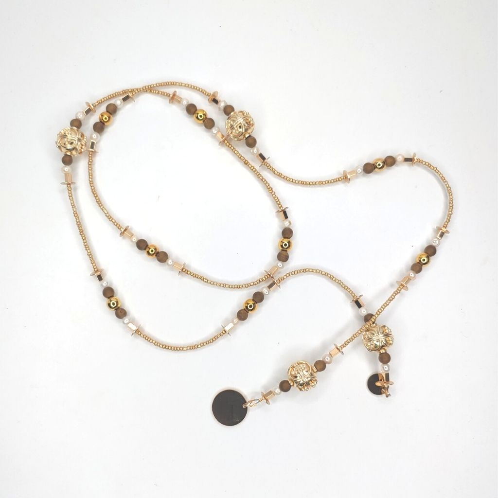 Decorative Bead And Pearl Lariat Necklace, Beauty In Stone Jewelry at $189