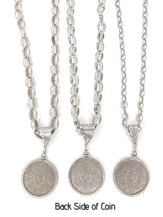 French Coin Pendant Necklace, Beauty In Stone Jewelry at $115