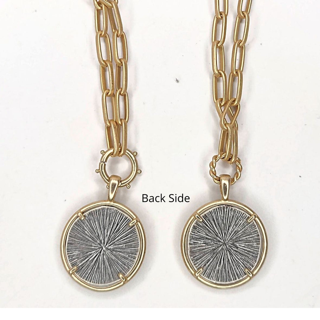 Gold Necklace with Bee or Compass Pendant, Beauty In Stone Jewelry at $62