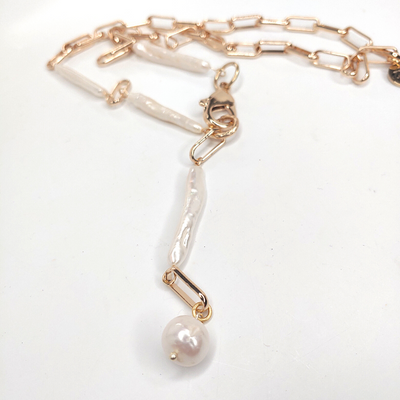 Biwa Pearl Y Necklace, Beauty In Stone Jewelry at $109