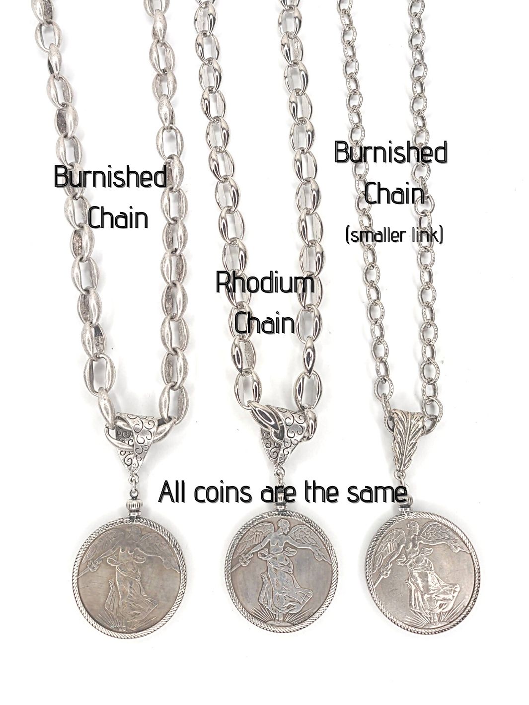 French Coin Pendant Necklace, Beauty In Stone Jewelry at $115