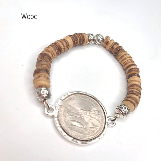 Beaded Coin Bracelet Choice, Beauty In Stone Jewelry at $40