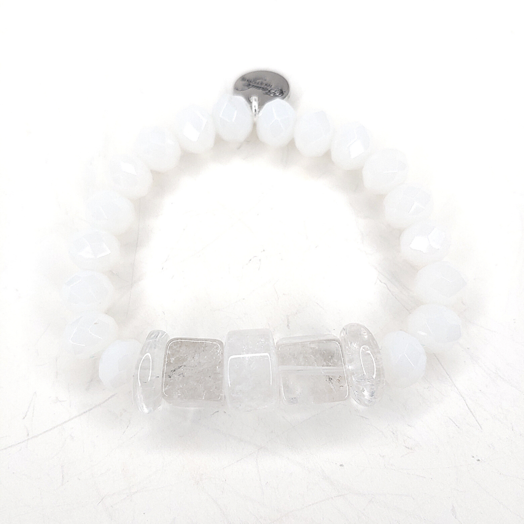 Quartz Beaded Bracelet Choose Color, Beauty In Stone Jewelry at $49