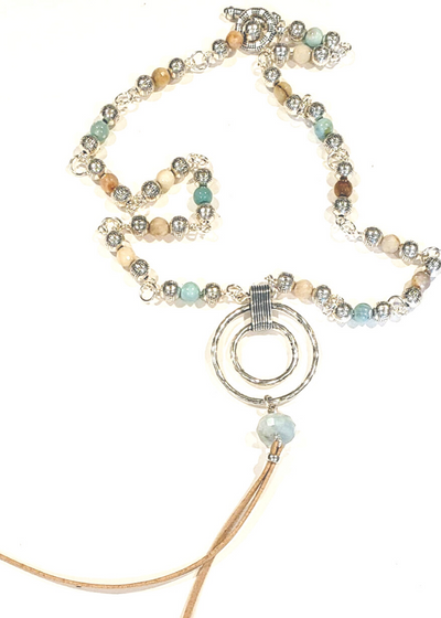 Beaded Necklace With Medallion & Tassel, Beauty In Stone Jewelry at $149