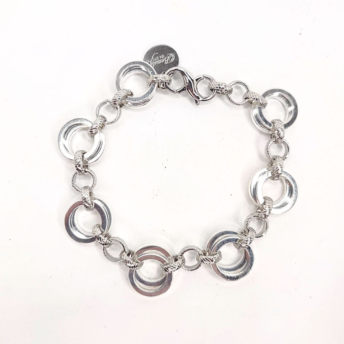 Silver Chain Link Bracelet, Beauty In Stone Jewelry at $79