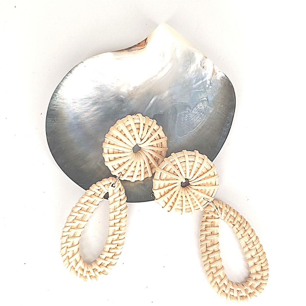 Rattan Earrings CHOOSE Style, Beauty In Stone Jewelry at $35