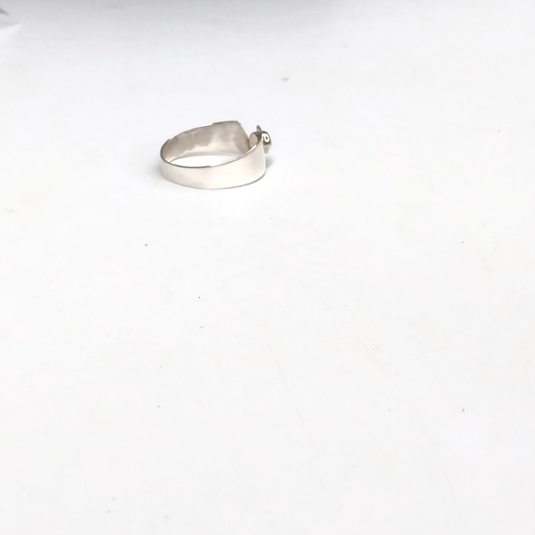 Sterling Silver Ring "Dainty Pearl", Beauty In Stone Jewelry at $39