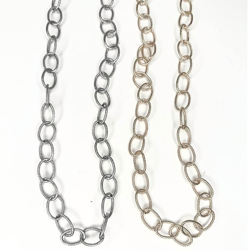 Textured Cable Chain Necklace Choice