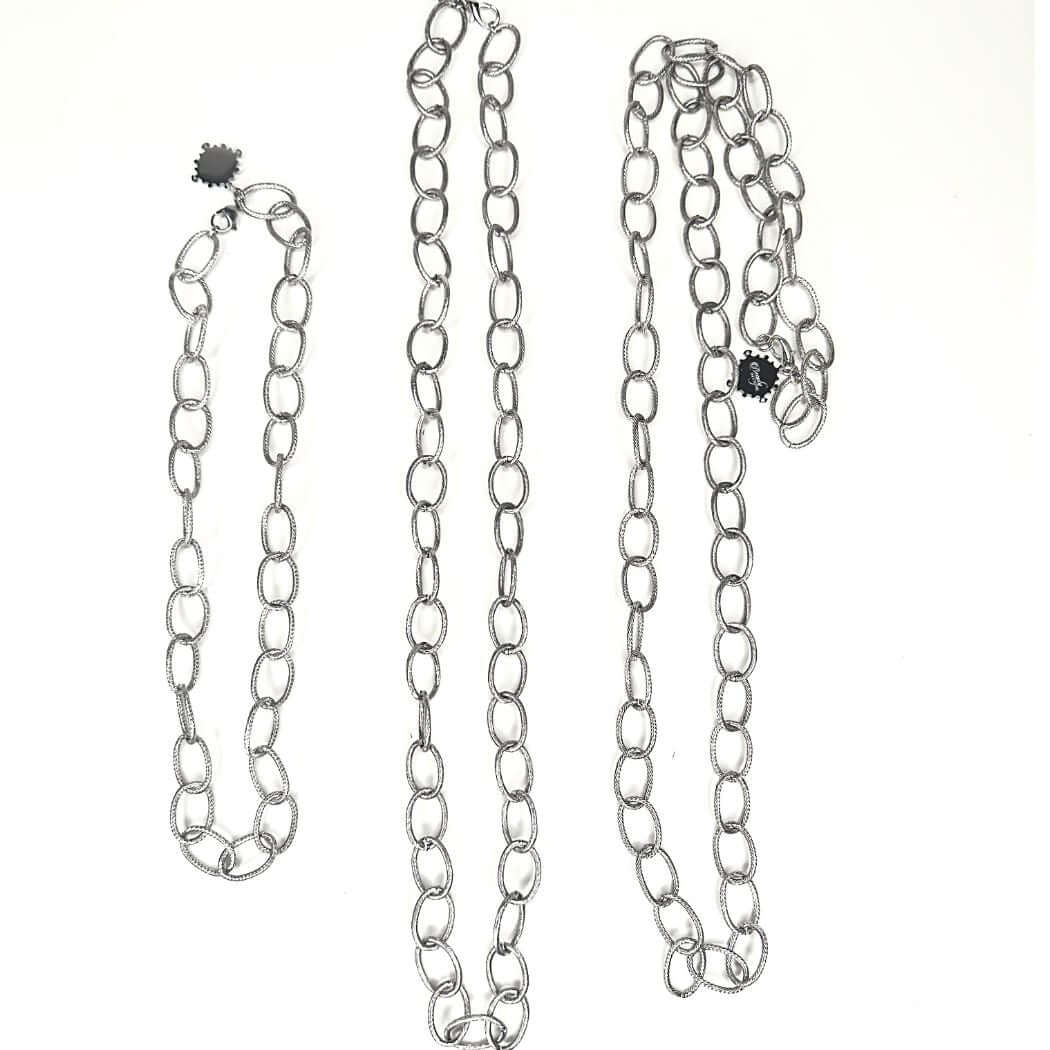 Textured Cable Chain Necklace Choice