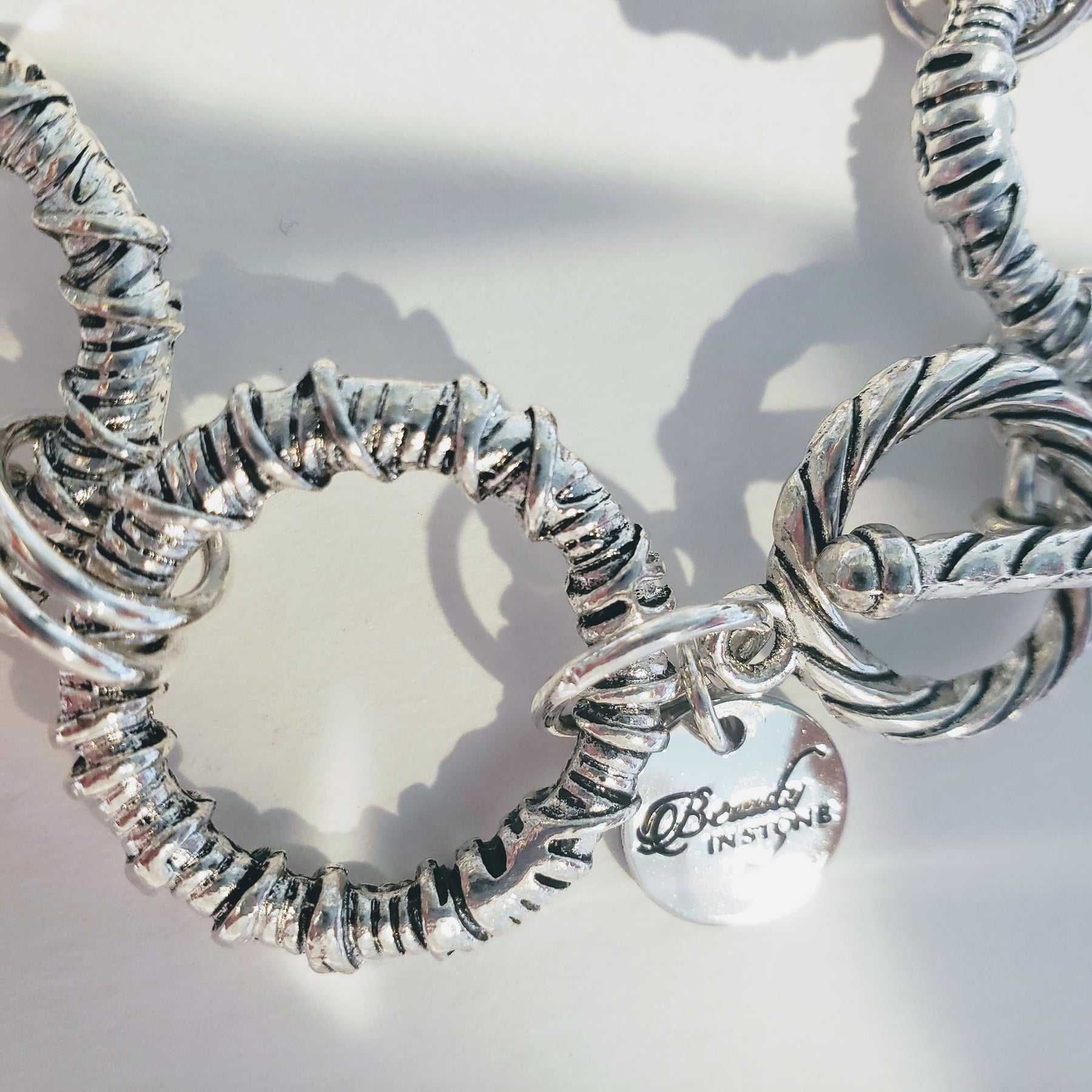 Chunky Big Link Bracelet, Beauty In Stone Jewelry at $89