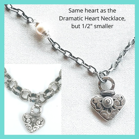 Dramatic Small Heart Chunky Bracelet, Beauty In Stone Jewelry at $89