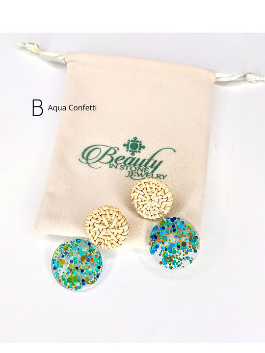 Acrylic Earring Confetti, Beauty In Stone Jewelry at $20