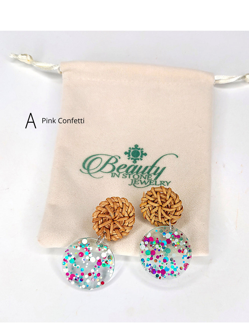 Acrylic Earring Confetti, Beauty In Stone Jewelry at $20