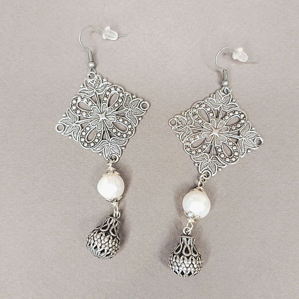 Fancy Filigree Victorian Earring, Beauty In Stone Jewelry at $55