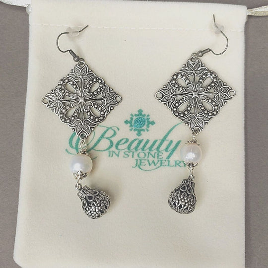 Fancy Filigree Victorian Earring, Beauty In Stone Jewelry at $55