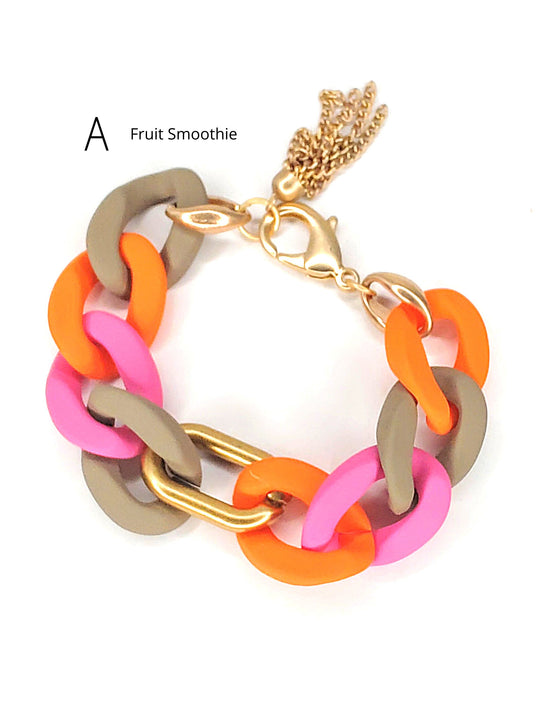 Silicone Chain Link Bracelet Stlye Choice, Beauty In Stone Jewelry at $55