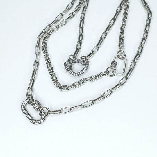 Sterling Silver Chain Necklace Layers or Single, Beauty In Stone Jewelry at $276