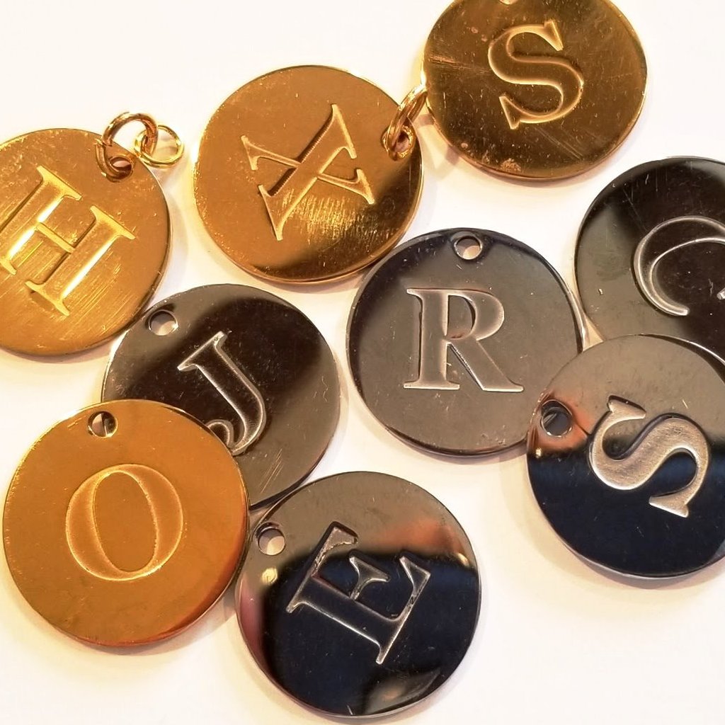 Engraved Letter Charms A-Z Silver / 4