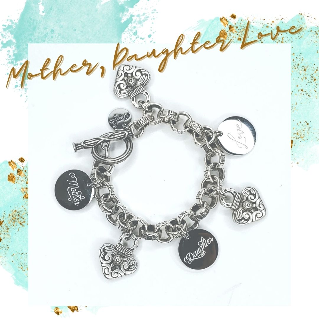 Mother, Daughter Love Bracelet, Beauty In Stone Jewelry at $59