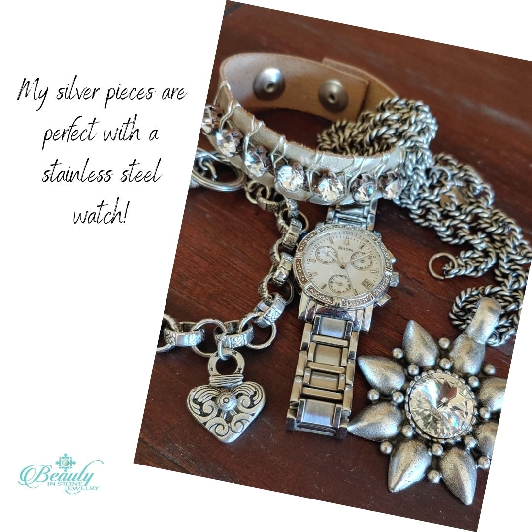 Dramatic Small Heart Chunky Bracelet, Beauty In Stone Jewelry at $89