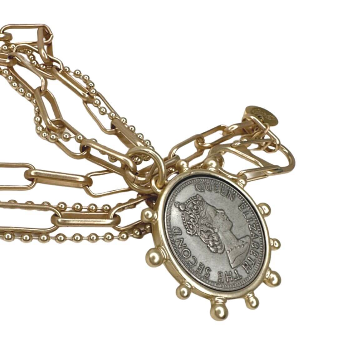 Queen Elizabeth II Coin Pendant Necklace