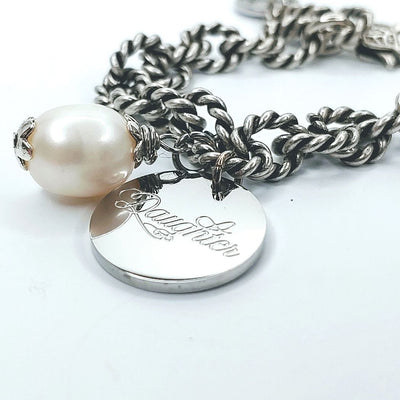 Rope Chain Bracelet With Pearl & Charm, Beauty In Stone Jewelry at $59