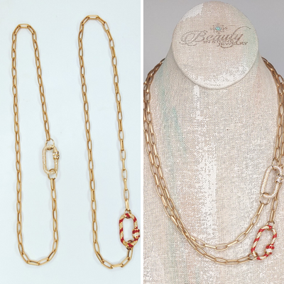 Gold Chain Necklace Layers or Single, Beauty In Stone Jewelry at $109