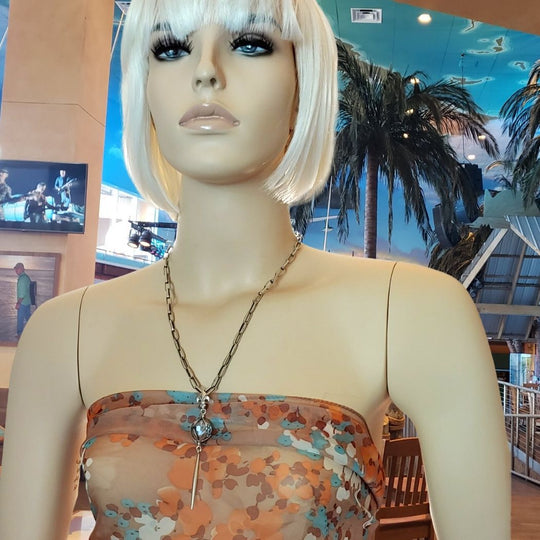 Blue Crystal Ball Necklace, Beauty In Stone Jewlery at $99