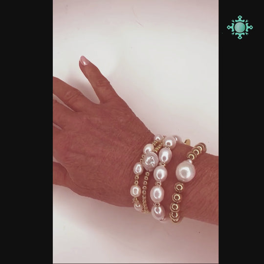 Pearl & Beads Stretch Bracelet