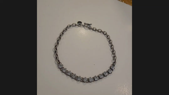 Chain Rhinestone Necklace Or Earring