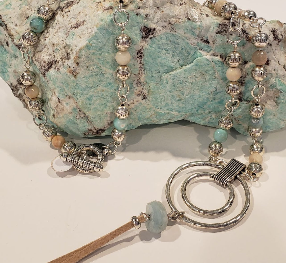 Beaded Necklace With Medallion & Tassel, Beauty In Stone Jewelry at $149